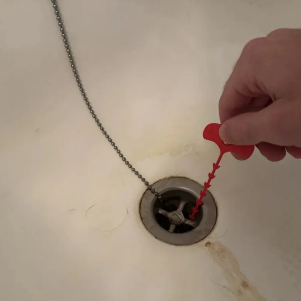 2個入りシンクパイプ浚渫機、排水管クリーナー、クリエイティブな毛髪除去ツール、スリムで柔軟なシャワー下水道床排水クリーナー