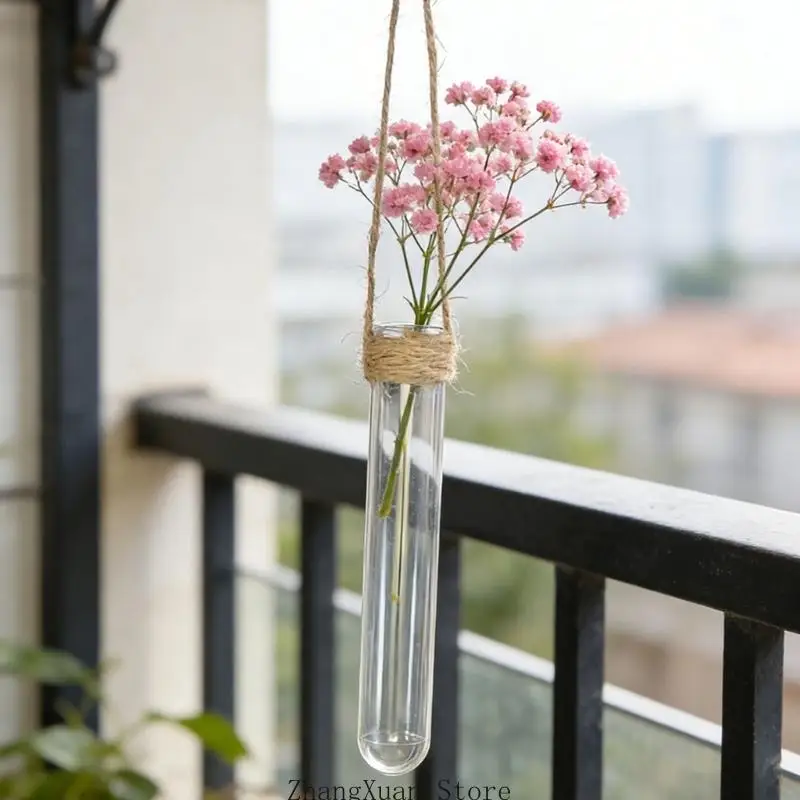 Eleganter hängender Wasserkultur-Blumentopf mit transparentem Acrylrohr, perfekt für die Präsentation von Grünpflanzen – Detail 5
