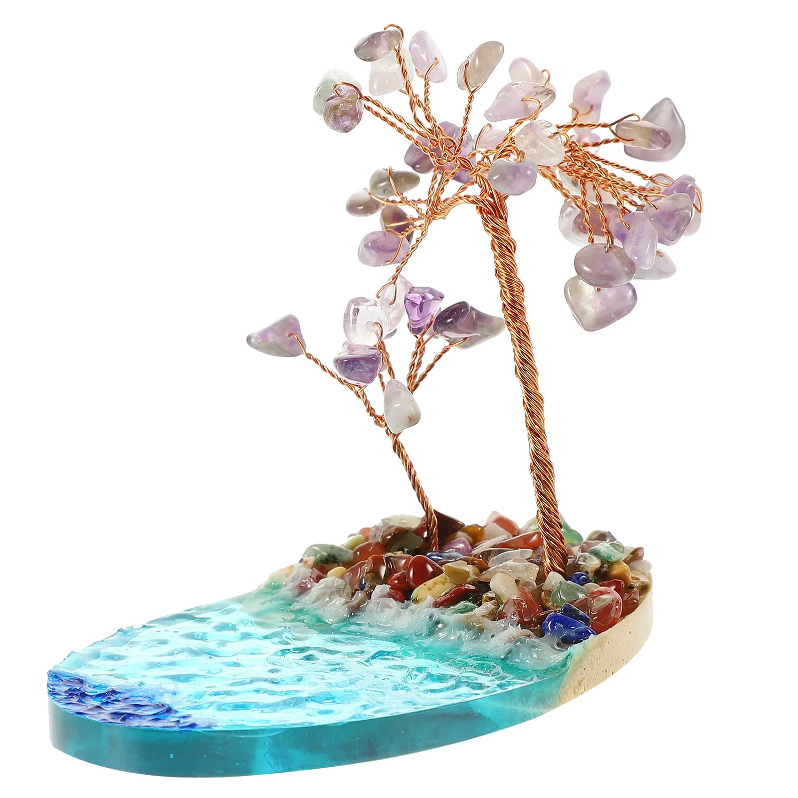 Micro Landscape Decor Seaside Resin Table Centerpiece Home Desktop Decor Garden Ornament Simulation Landscape Ornament
