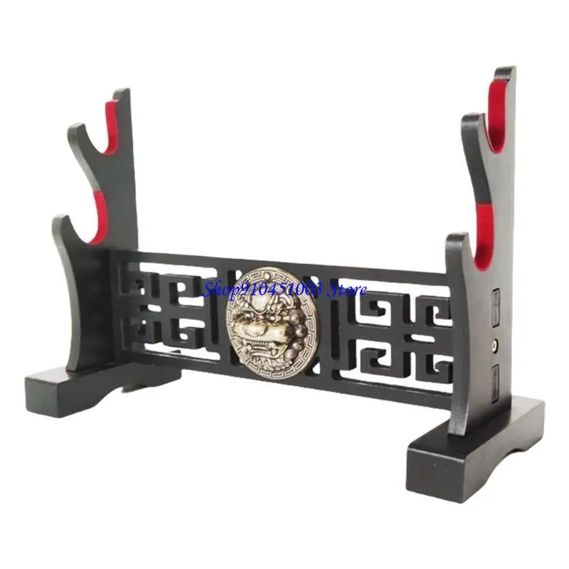 77HC Multilayer Weapons Display Stand Medieval Swords Holder Flute Storage Stand