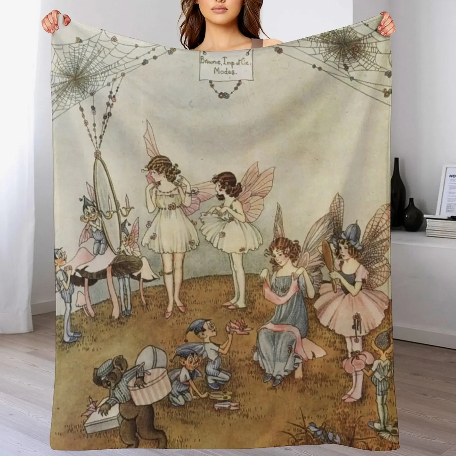 

New “Fairy Frocks” by Ida Rentoul Outhwaite Throw Blanket Designers Softest Bed covers Soft Plaid Blankets