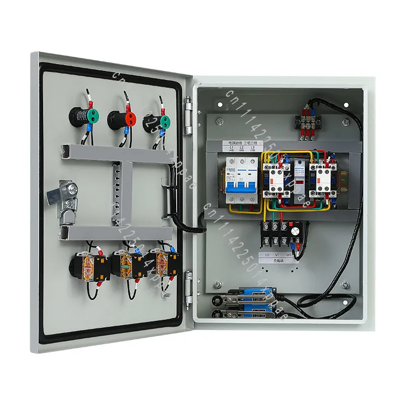 Control Box with Limit Mixer Winch Reverse Start Switch Distribution Box Three-phase 380V Motor Forward and Reverse Rotation