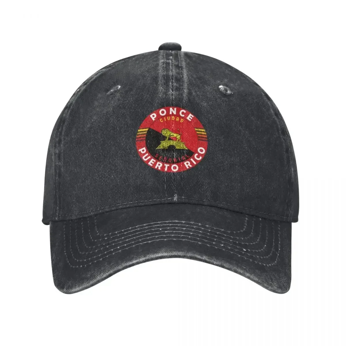Ponce Ciudad Señorial, Puerto Rico, Gorra de béisbol con escudo y león, gorra personalizada de golf, sombrero de caballero para hombre y mujer