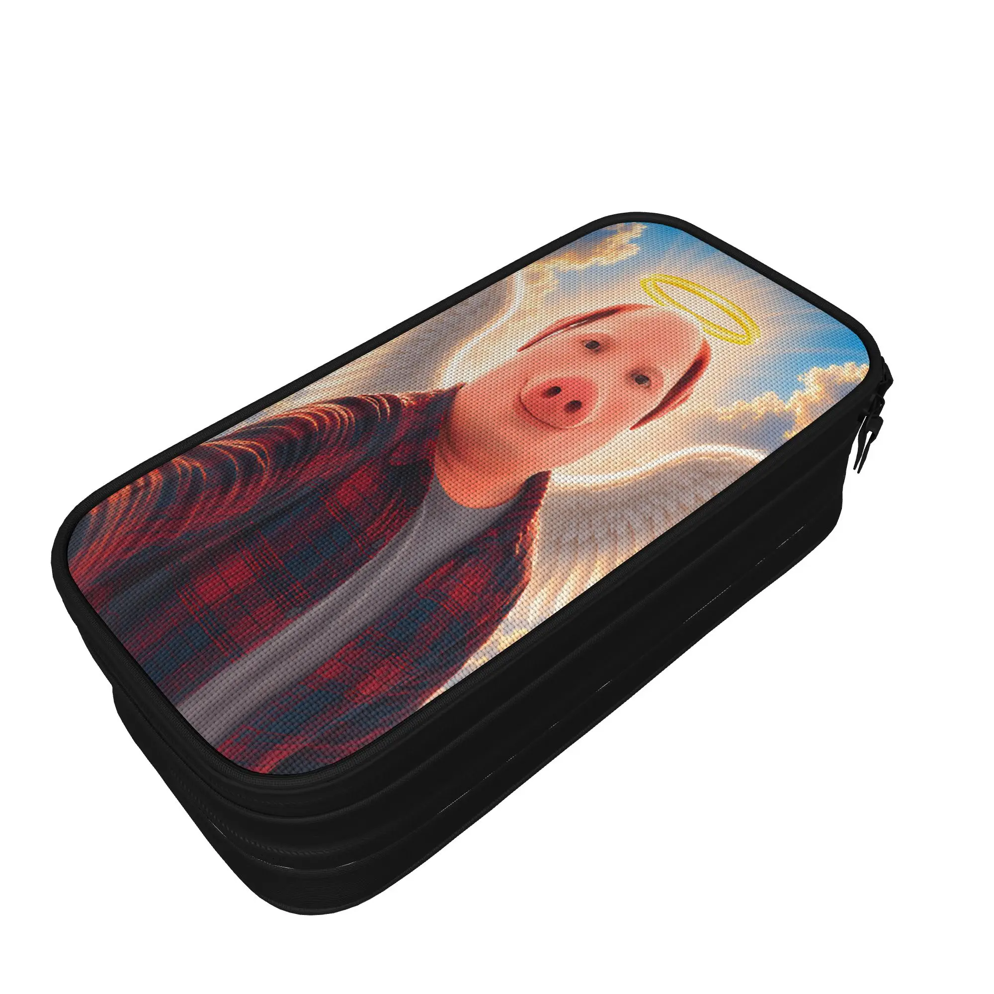 Angel John Pork Funny is Calling Phone Pencil Case Kids Fashion Pencil Pouch Custom DIY School Pencil Cases Stationery Organizer