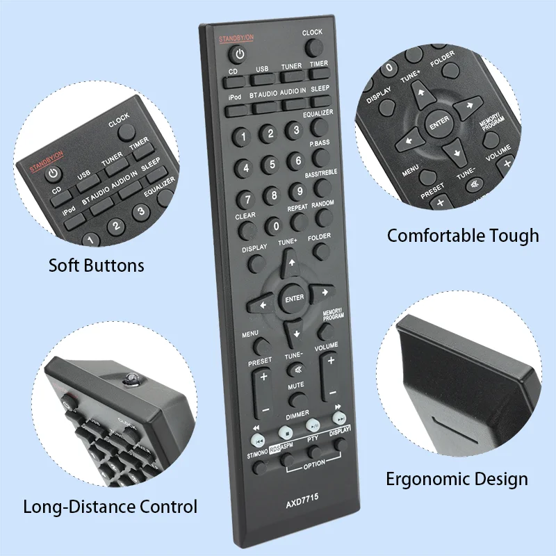 AXD7715 Remote Control Compatible With Pioneer AV Receiver X-SMC11 X-SMC22 X-HM50-S X-HM51-S X-SMC11-S X-SMC12-S X-SMC22-S