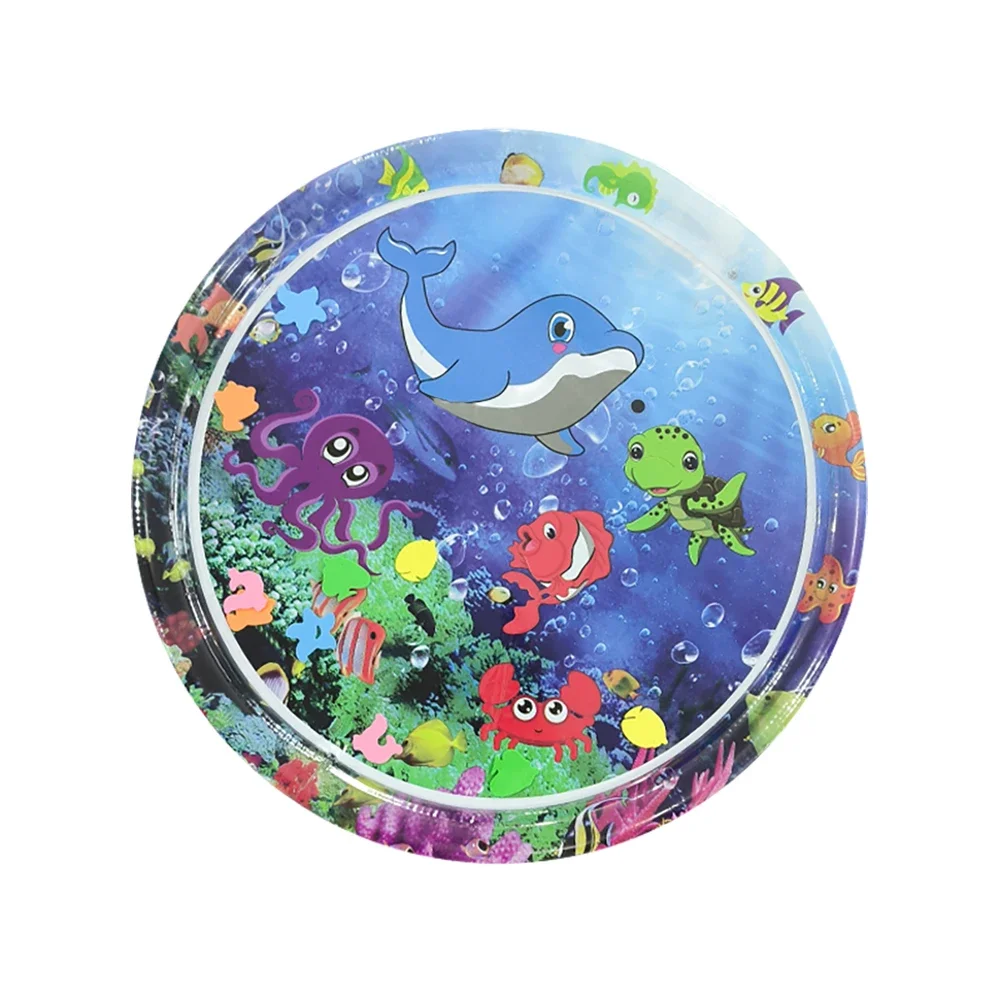 Tapis d'eau gonflable en PVC pour bébé, 100cm/39.37 pouces, 1 pièce, poulpe violet, tapis de jeu pour tout-petits, jouet d'activité d'éducation précoce pour enfants