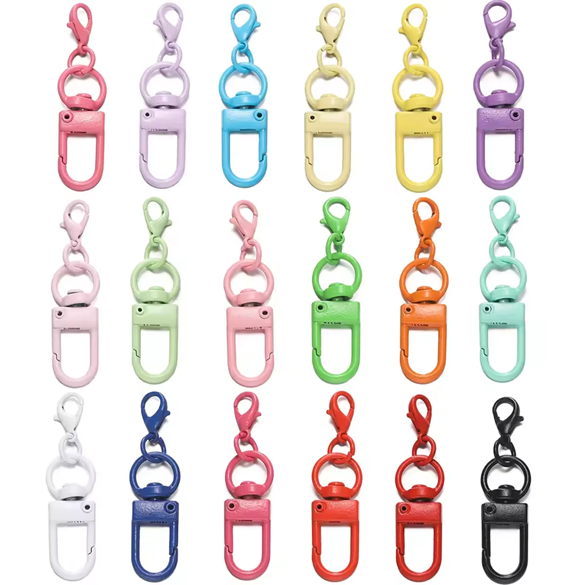 5-30Pcs Colorful Alloy Snap Lobster Clasp Hooks with 14mm Lobster Clasp for DIY Key Chain Bags Pendants Accessories Wholesale