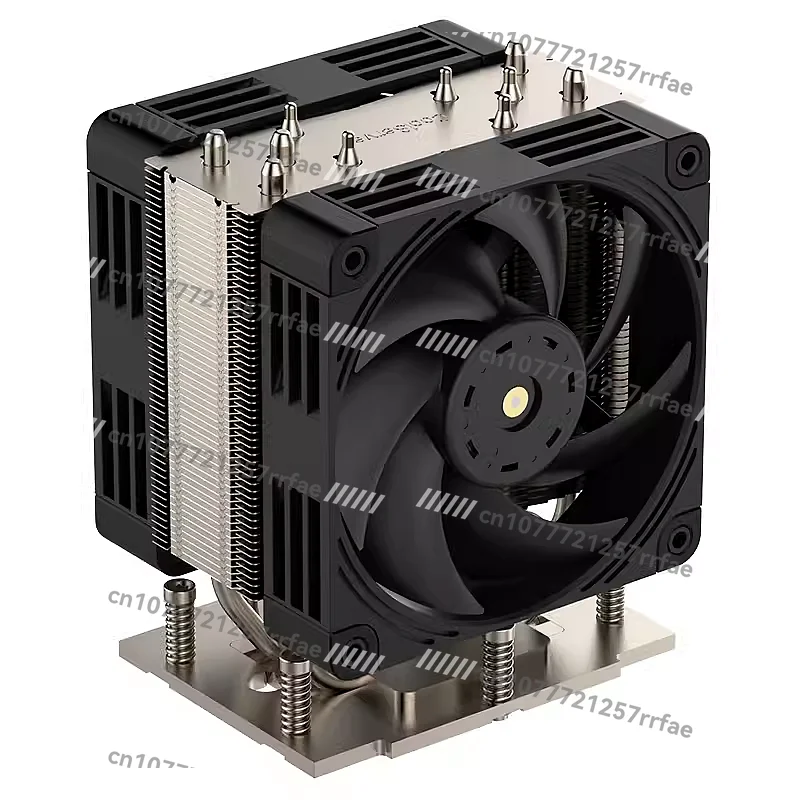New AMD SP5CPU Server Cooler 4U Tower Dual Fan 5 Heat Pipe Silent Air Cooling