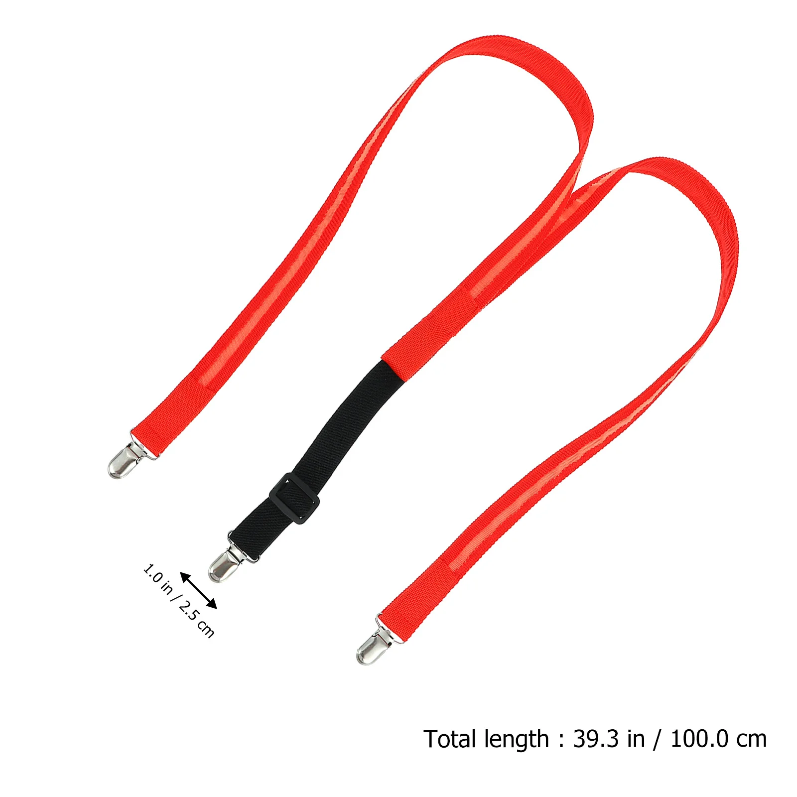 الحمالات LED الأحمر قابل للتعديل كليب على الأقواس المرنة على شكل Y متوهجة تضيء بنطلون الأشرطة LED الحمالة