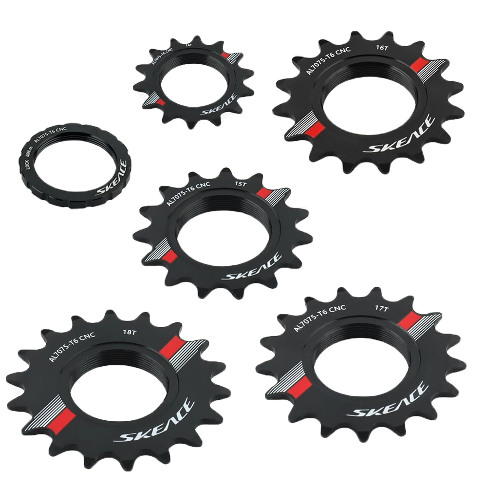 SKEVCE Single Speed Bicycle Fixed Gear Flywheel Piece 14/15/16/17/18T High Quality Aluminum Flywheel Cassette Parts