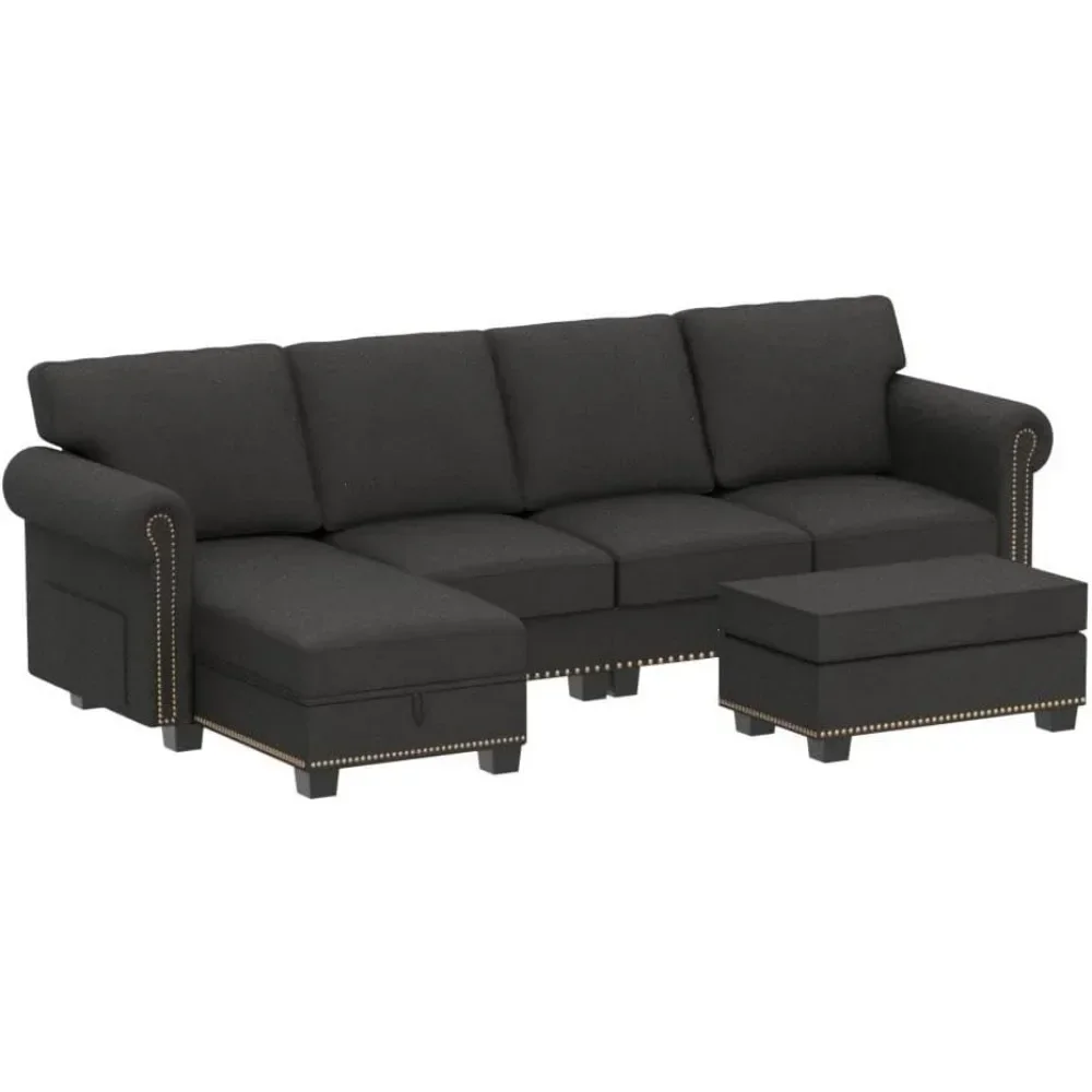 for Convertible Sectional Sofa Couch, L Shaped Couch with Storage Ottoman Reversible Sofa