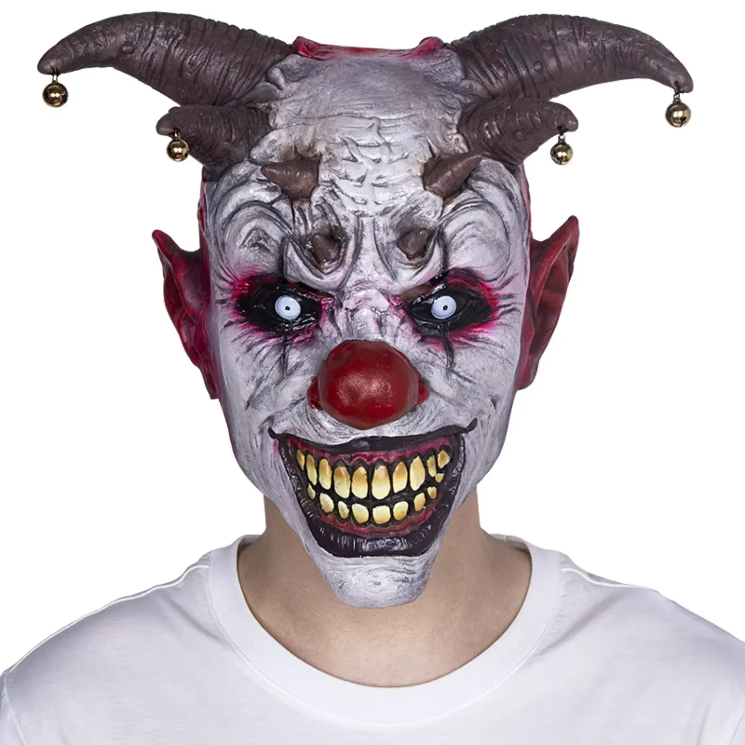 Horrific Demon Scary Clown Props Devil Flame Zombie Mask Halloween Costume Monster Mask Masquerade Creepy  Mask