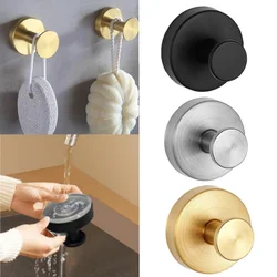 Metal Suction Cup Hook Strong Vacuum Bathroom Suction Cup Hooks Waterproof Towel Holder Stainless Steel Reusable Wall Hanger