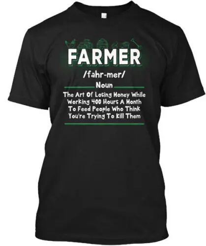 Funny Farmer Definition Farming Fahr-mer Noun T-shirt Made In USA Size S To 5XL