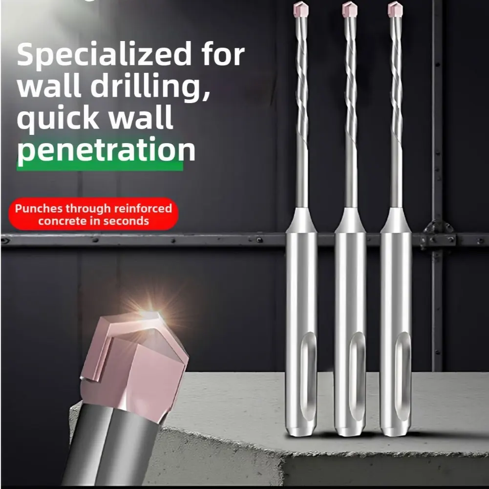 

1 шт., 4 мм, электрический молоток, ударное сверло, U-образные наконечники для сверления спиральных канавок для проникновения стен, установки кондиционера