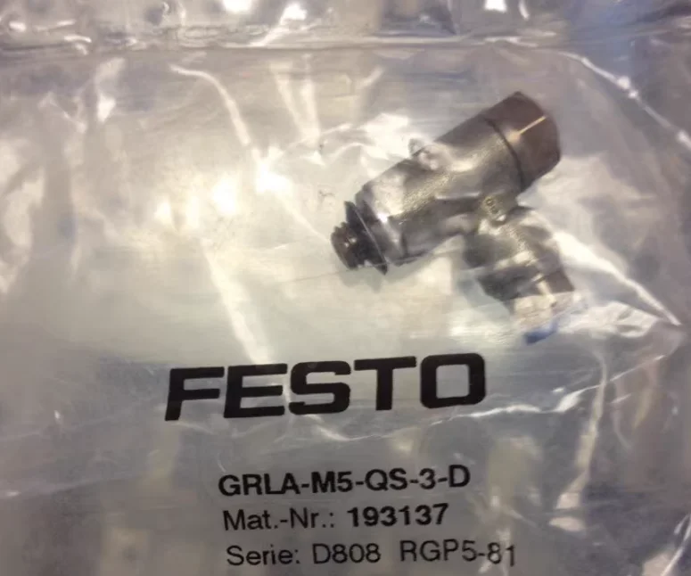 

3PCS New original FESTO one-way throttle valve 193137-GRLA-M5-QS-3-D 193138-GRLA-M5-QS-4-D 193139-GRLA-M5-QS-6-D