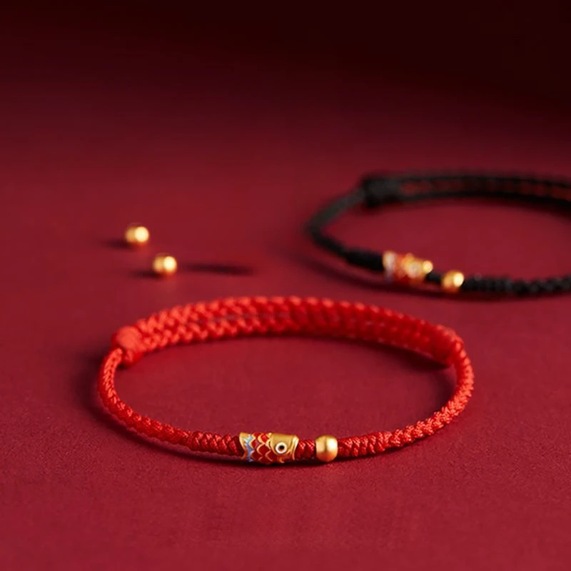 

Lucky This Animal Year Red Rope Bracelet Women's Woven Hand Strap Men's Anklet for Postgraduate Entrance Examination Ashore Gift