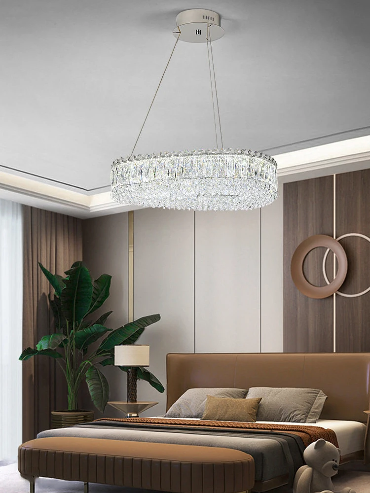Modern design luxe kristallen plafondkroonluchters voor keuken, woonkamer, hal, lobby, huisdecoratie, verlichting, LED-hanglamp - afbeelding 2