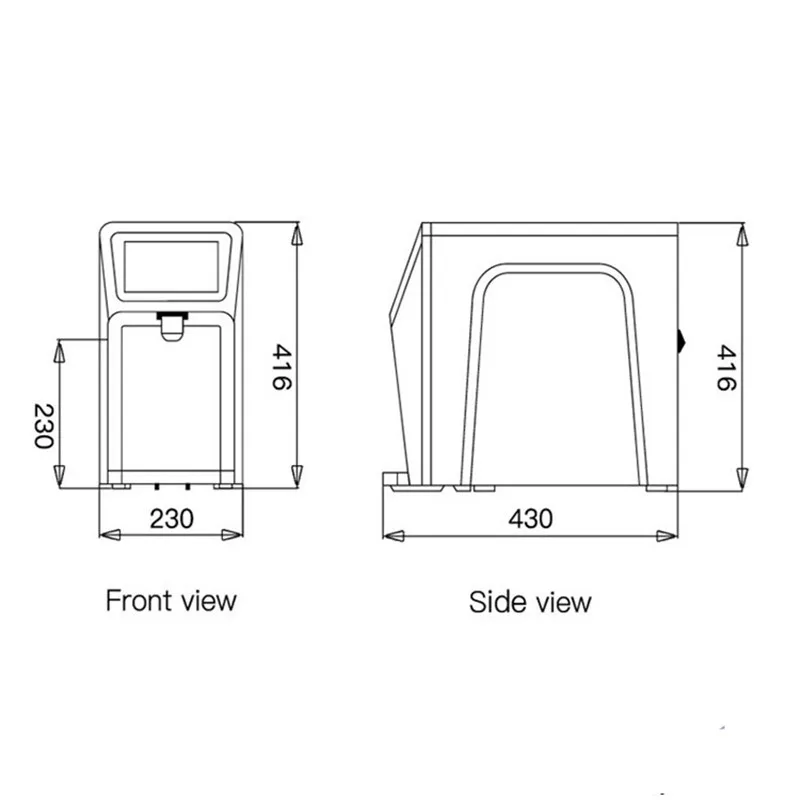 Máquina quantificadora de frutose, automática, tela sensível ao toque inteligente, equipamento especial para bar de água comercial, loja de chá e leite