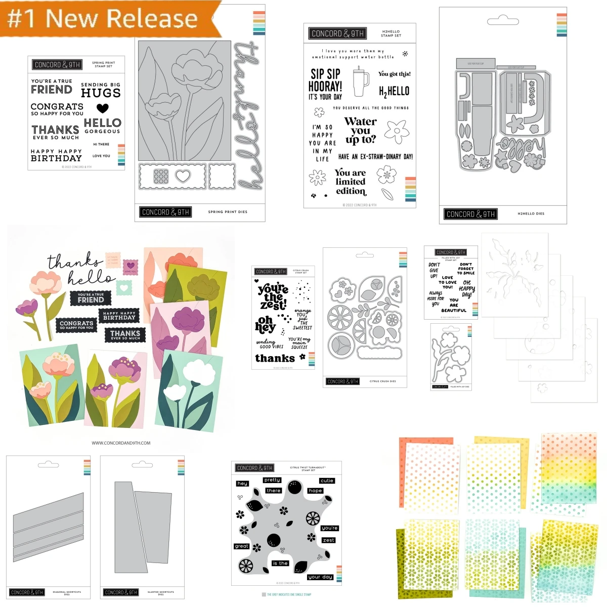 Citrus Crush Tumblers Shortcuts Metal Cutting Dies Clear Stamps Stencil for DIY Scrapbook Craft Supplies 2024 Spring Print