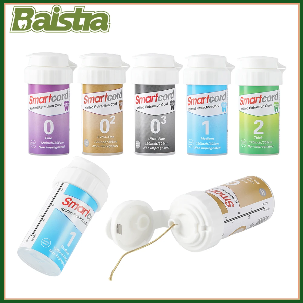 

3.05m/Bottle Dental Gingival Retraction Cord Cotton Hard Soft Line Thread Disposable Dentist Material Size #0/00/000/1/2 AZDENT