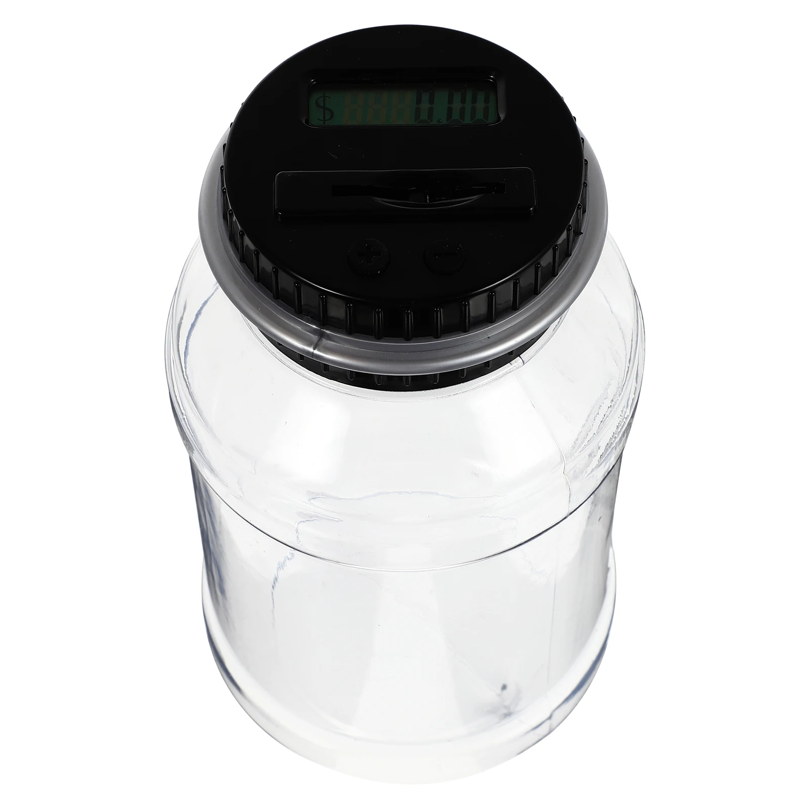 

Electric Coin Bank Digital Savings Jar Transparent Lcd Screen Pvc Material Home Use Creative Piggy Bank For Kids Adults
