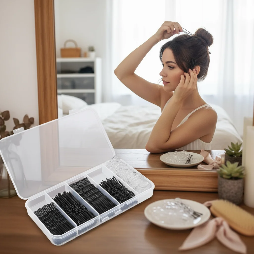 300 قطعة دبابيس الشعر مجموعة دبابيس الشعر 100 دبوس الشعر للنساء 100 دبابيس بوبي 100 العصابات الشعر دبابيس الشعر للفتيات الكعك إكسسوارات الشعر