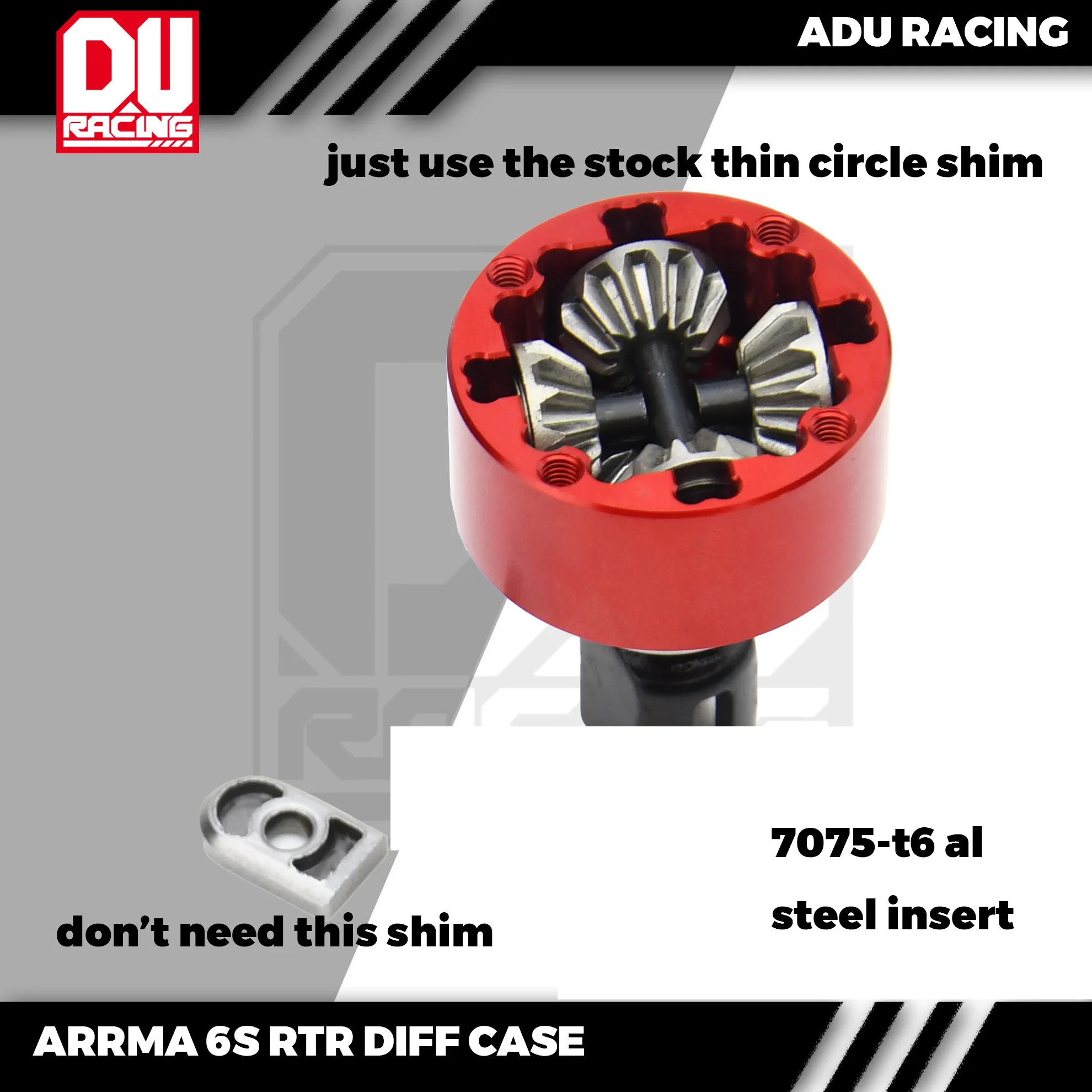 

Корпус дифференциала ADU RACING 7075-T6 для автомобилей ARRMA 6S RTR ARAC4006 не для exb, а не для дифференциала 29 мм