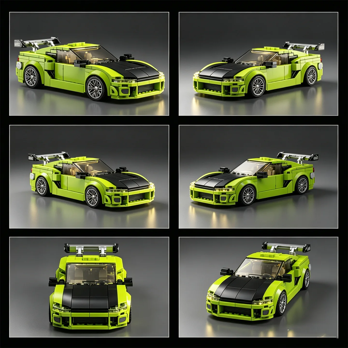 City Racing Supercar Building Blocks Sports Car Model Rally Racing High-Speed Figurine MOC Small-Piece 1/32 Scale Model Gift - view 3