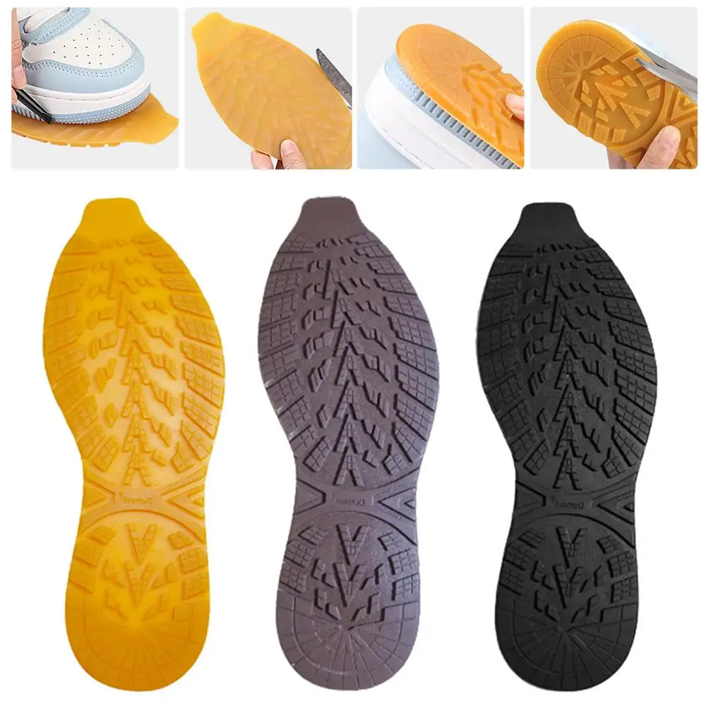 2PC Cuttable Rubber Sole Sticker For Shoe Non-Slip Shoe Soles Wearable Replaceable Sneakers Outsole Protector Full Bottom Repair