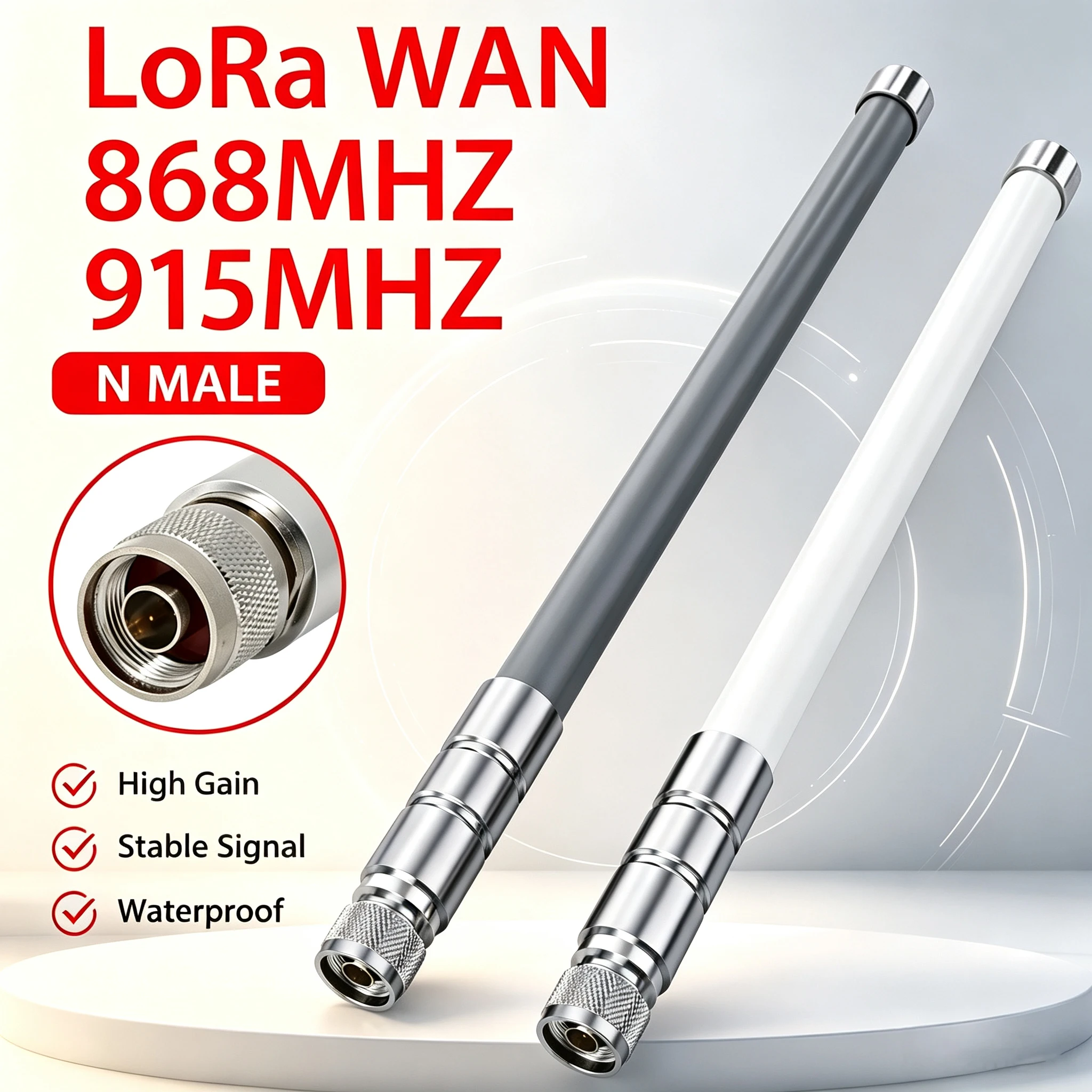LoRa 868MHz 915MHz Antenna 35CM 5.8dBi N-Type Outdoor Omni-Directional Fiberglass Antenna for Helium Miner Hotspot Meshtastic view 2