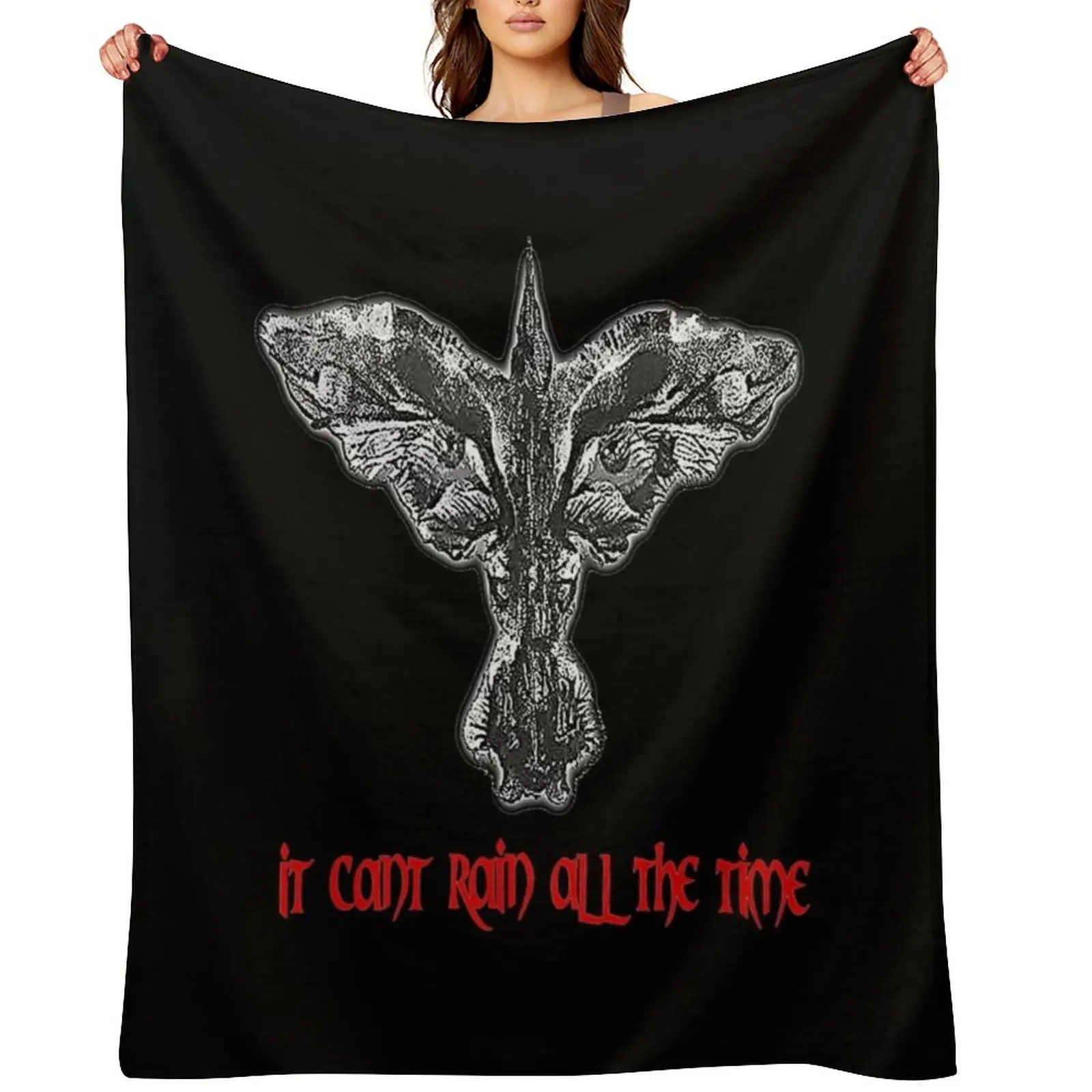 

Crow Cross It Can't Rain All The Time Throw Blanket Furrys Picnic For Sofa Thin Furry Blankets