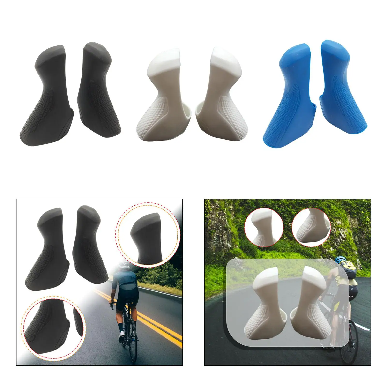 

2 Pieces Shifter Lever Covers for St-r2000/R3000 Flexible Equipment None Slip Comfortable Lightweight Bike Brake Levers Hoods