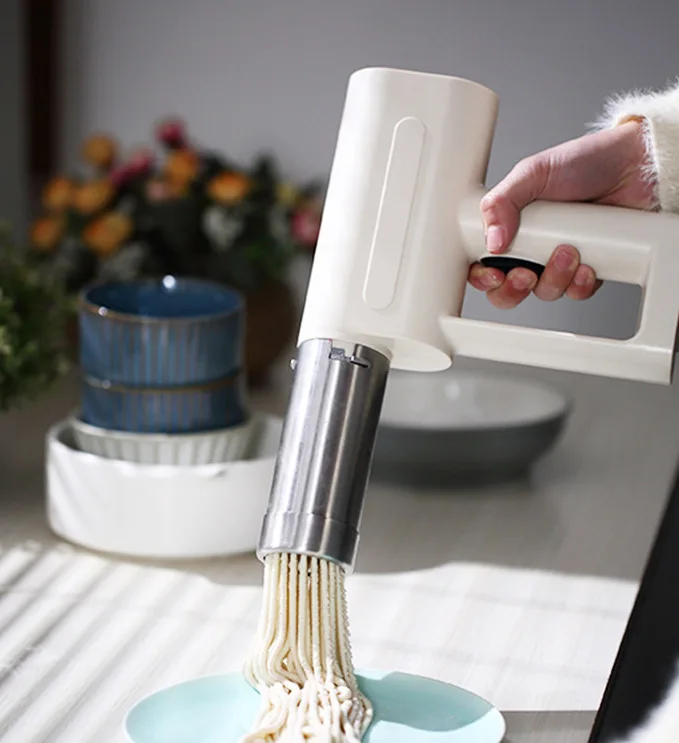 신형 1500mAh 휴대용 전기 국수 기계 가정용 자동 반죽 프레스 기계 무선 국수 기계