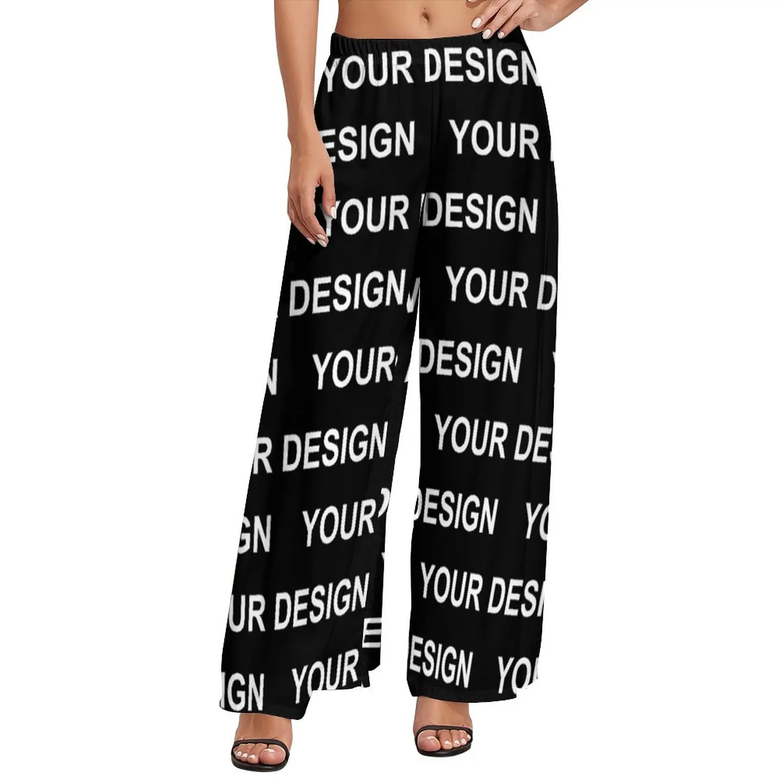 Add Design Customized Straight Pants Custom Made Your Image Casual Wide Leg Pants Women Big Size Street Wear Graphic Trousers