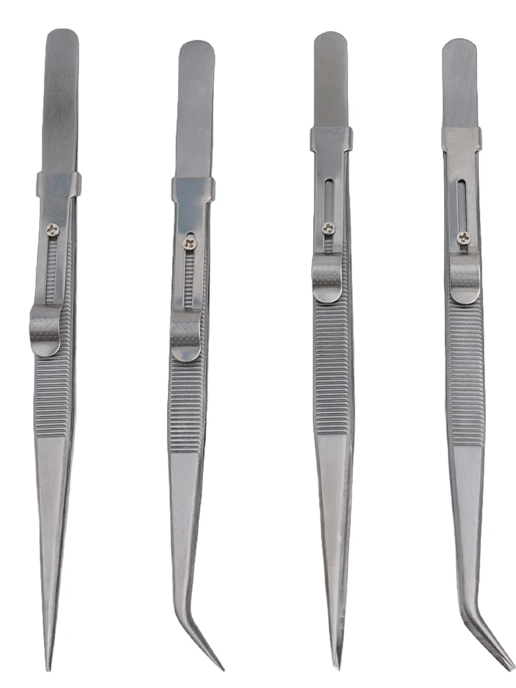 

Making Tool Jewelry Tweezers Tweezers Wear Resistance 16cm 4pcs Antistatic High Hardness No Rust Stainless Steel