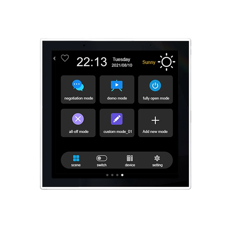 T6E 4inch tuya smart central control panel smart home gateway system Multi-function wall panel smart switch