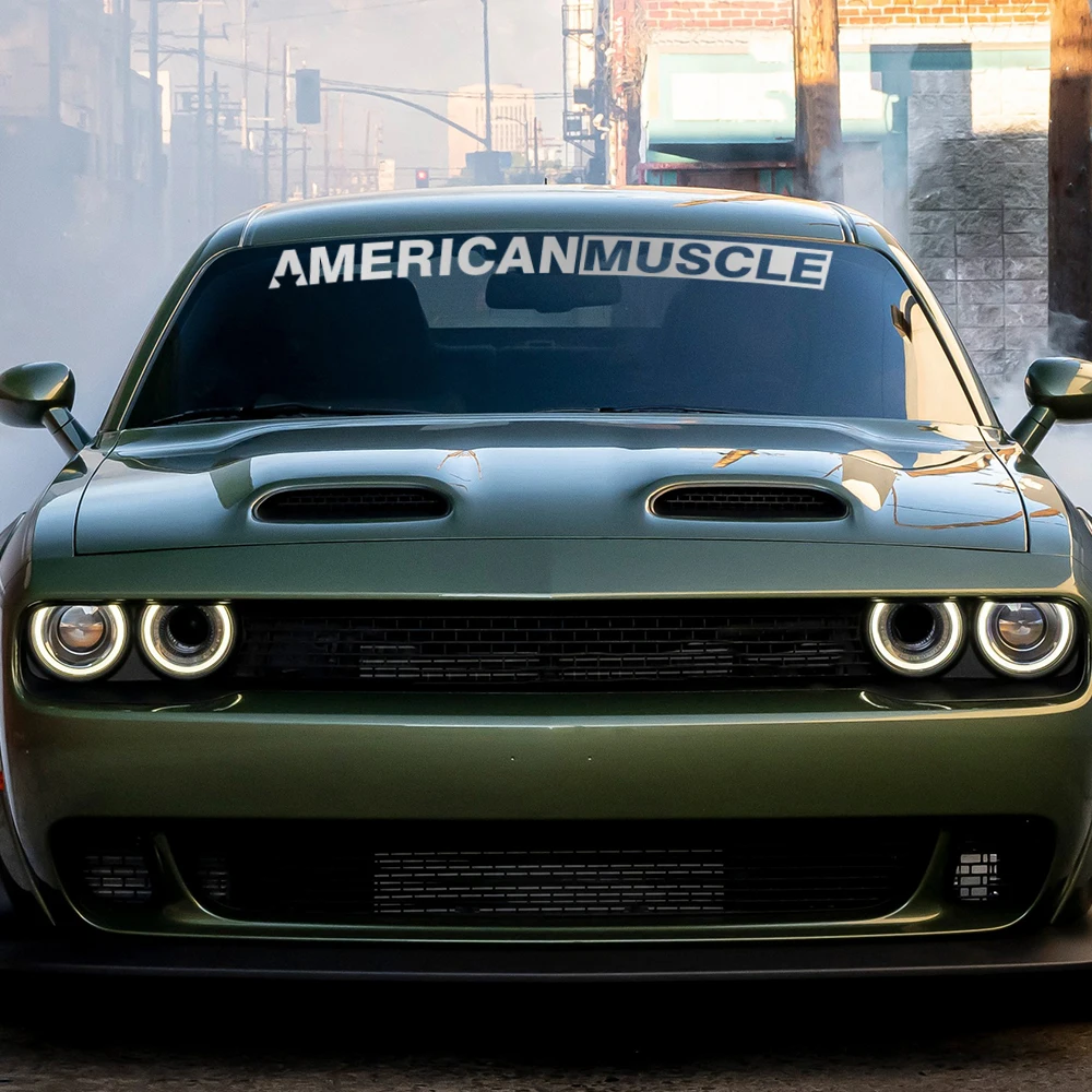 American Muscle Car Windshield Sticker Front Window Vinyl Film Decal For Challenger Mustang Camaro Auto Tuning Decor Accessories view 3