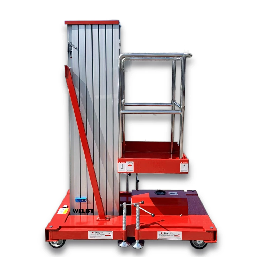 Good Price 8 Meter Battery Power Lifting Platform Table For Billboard Hydraulic Load Lift Ladder Single Person Man Lift