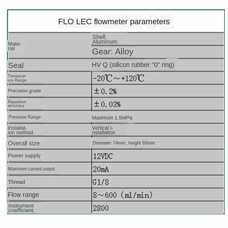 8~600 Ml/min Common Rail Inject Diesel Flow Meter for Test Bench