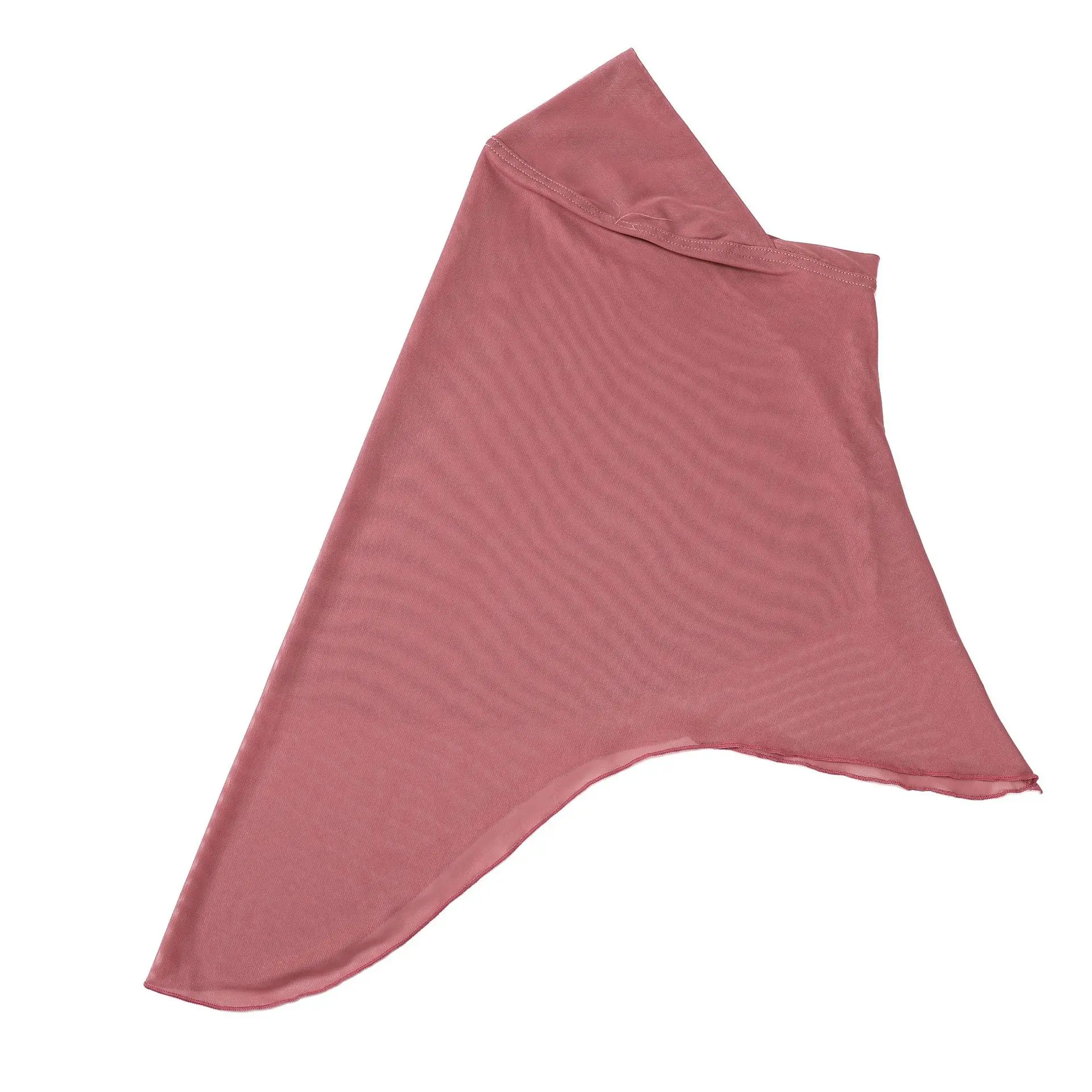 Muslim Women Girls Hijab Mesh Instant Scarf Amira Islam Solid Color Prayer Hijabs Bonnet Head Wrap Pull On Ready Made To Wear