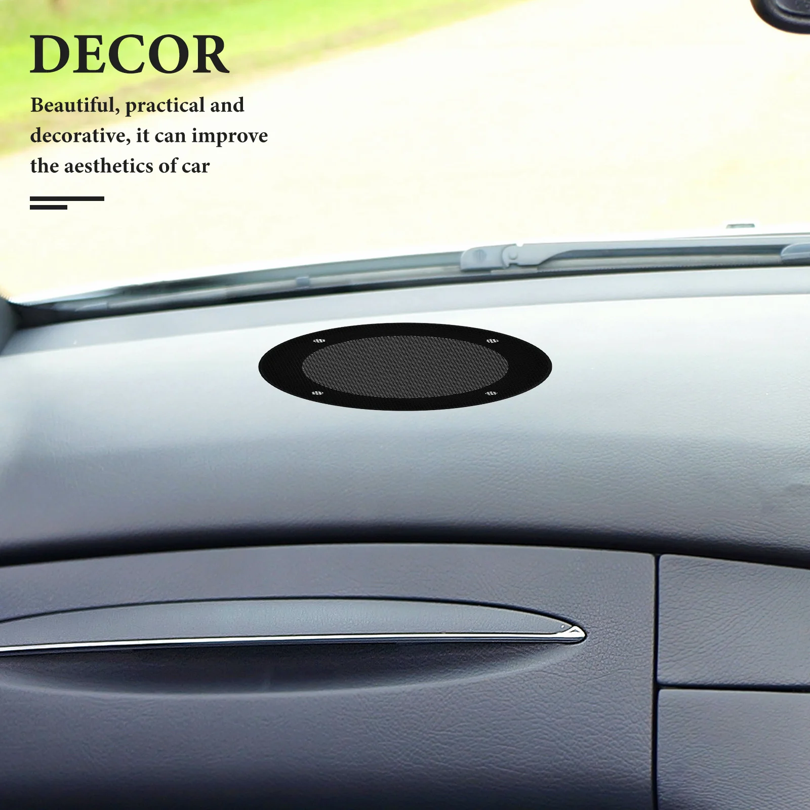 

2Pcs Car Grill Cover Metal Subwoofer Protector Durable Stylish Speaker Car Subwoofer Grill Mesh Cover for Automobiles