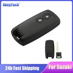 OkeyTech 2 Buttons Car Remote Key Shell Fob Uncut Blade For Suzuki SX4 XL7 Grand Vitara 2006-2012 For Swift 2011 2012 2013