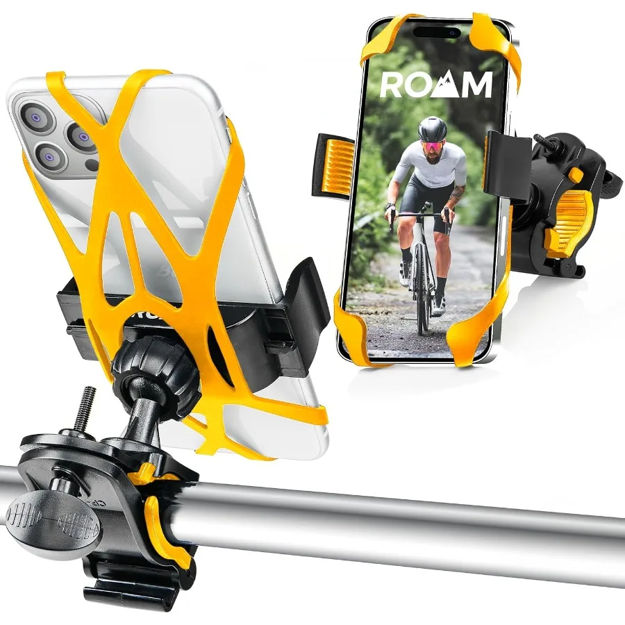 

Universal Cell Phone Holder Net Mount for Motorcycle eBike Dirt Road Cruiser Scooter Adjustable Up to 3.6 W x 7 L with 360