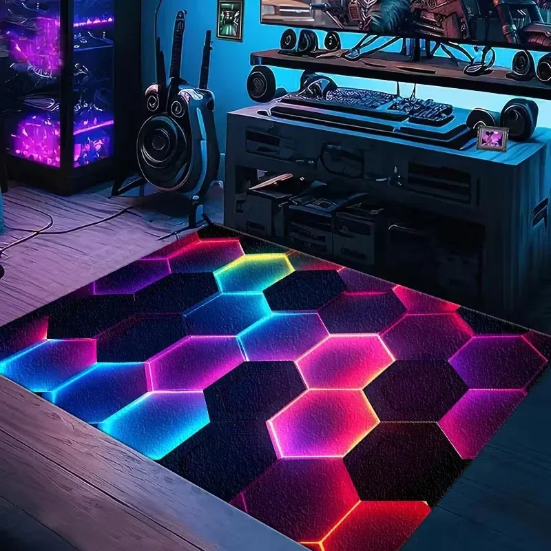 

VIKAMA Game Controller Rug Non-slip Washable Soft Floor Mat for Gaming Room Living Room Bedroom