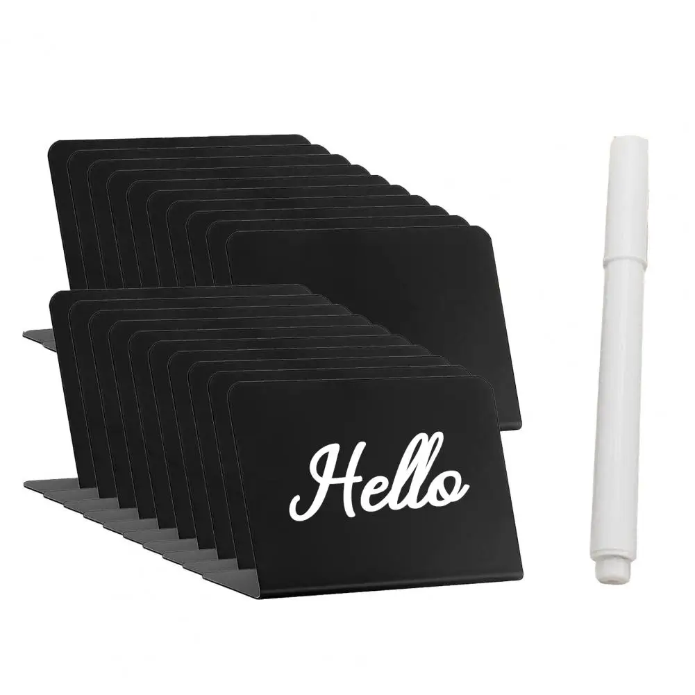 1 Set Mini Chalkboard Signs L-shaped Small Blackboard Set Erasable Message Board Tabletop Chalkboard Signs For Home Office Store