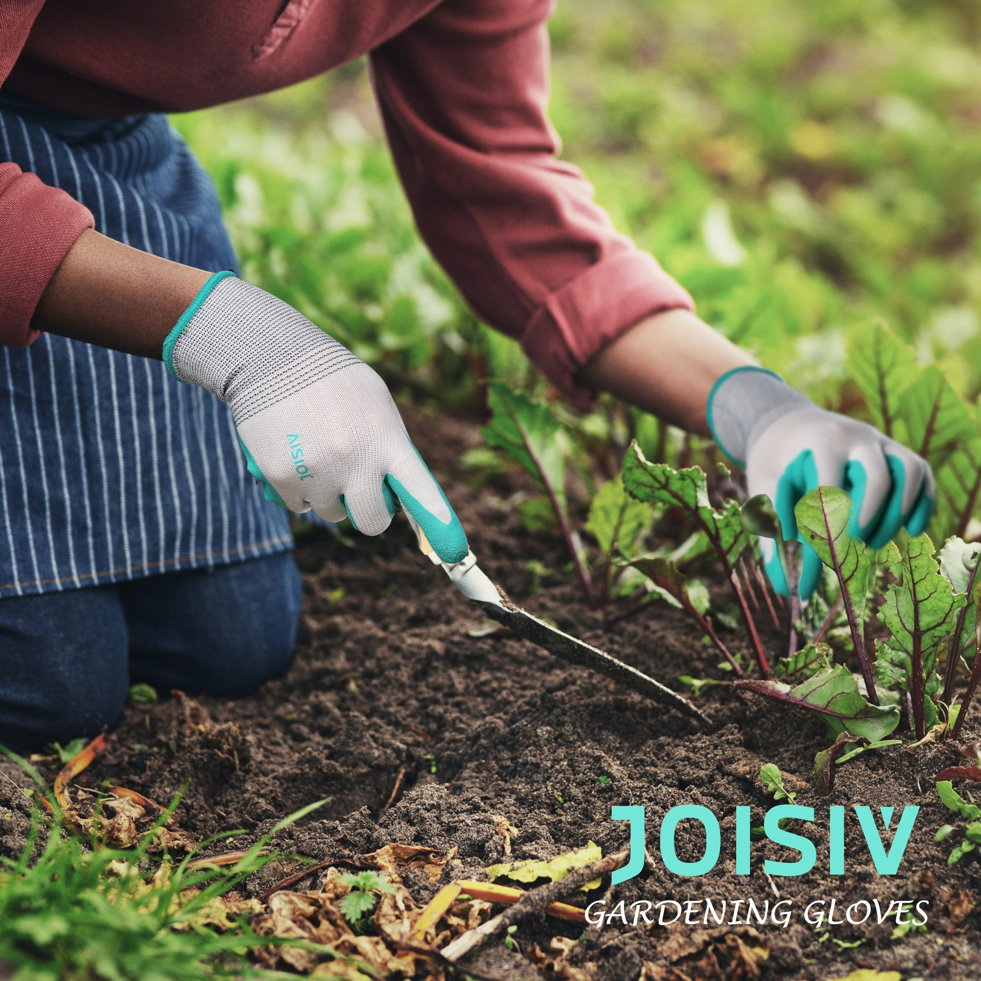 2/6 pares de guantes de jardinería, el mejor regalo para mujeres, guantes de goma recubiertos de gasa, guantes de jardín para patio, guantes de