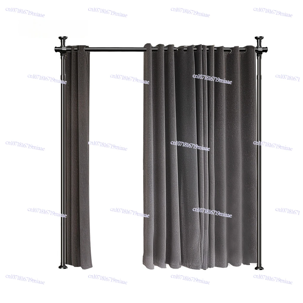 Room Partition Curtain Rod Vertical Tension Telescopic Rod Space Partition Bedroom Non-punching Blocking Bed Partition Curtain