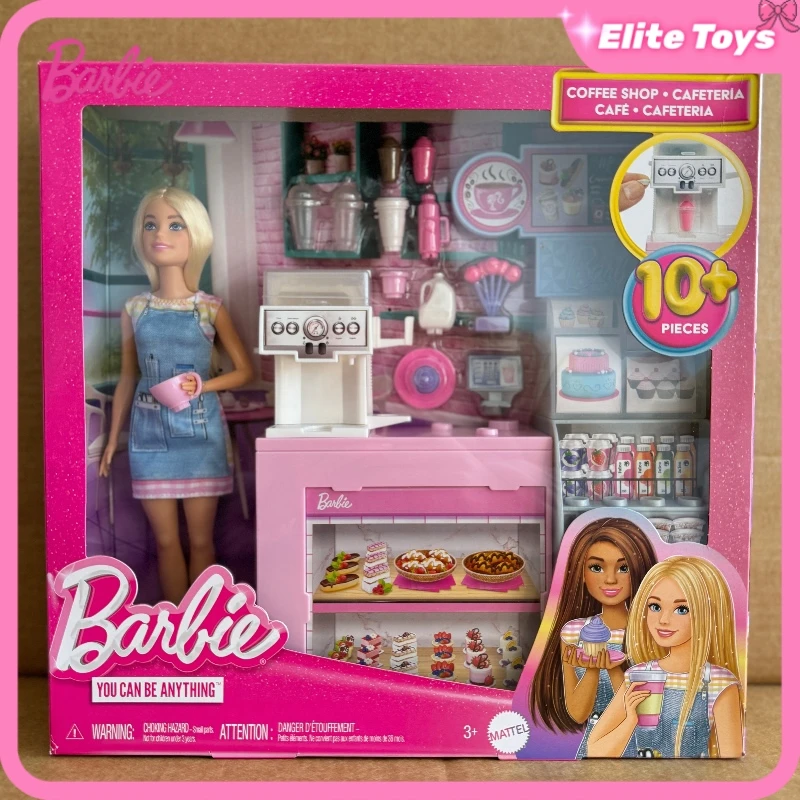 

Кукла Барби, набор для кофейни, бариста, профессиональные забавные богатые аксессуары, напитки «сделай сам», детские игрушки для девочек, рождественские подарки