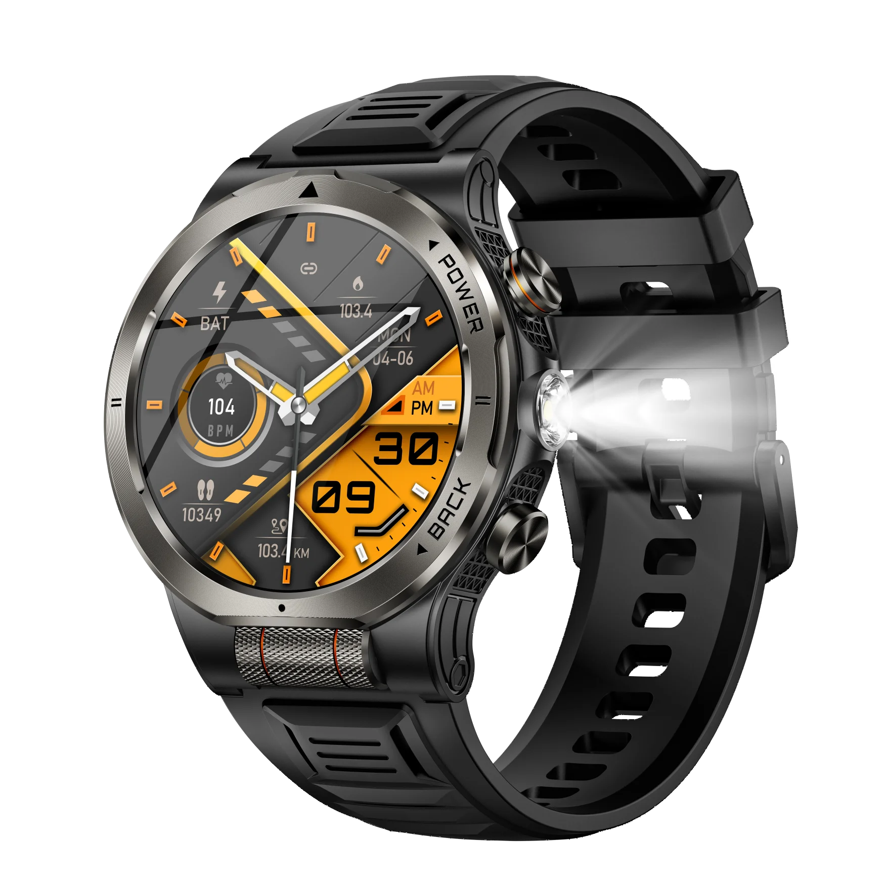 

1100mAh Long-last Call Smart Watch 1.43" AMOLED Screen Compass Strong Light Flashlight Waterproof Ssmart Watches For Men Women